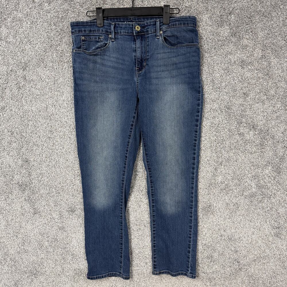 Levis Modern Slim Jeans Womens 12S 31x25 Blue Stretch Straight Denim Indie